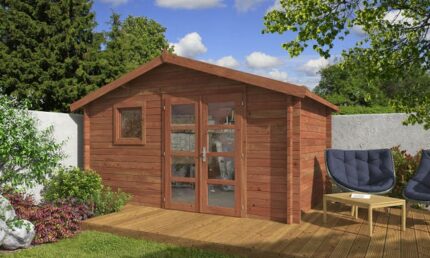 Abri de jardin TOUSCHALETS AUBAGNE 9 bois traité autoclave 390x240cm ép 44mm