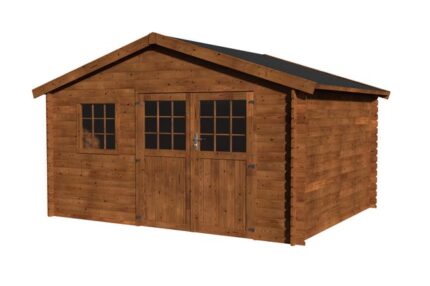 Abri de jardin bois DECOR ET JARDIN Kimo axess+ traité autoclave Ep.28 mm, 14.2