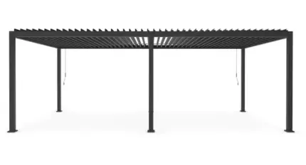 OCEAN ANTHRACITE ALUMINUM PERGOLA L 720 CM X D 360 CM X H 250 CM ADJUSTABLE SLATS