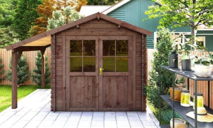 Abri de jardin TOUSCHALETS MARMANDE 5 APPENTIS bois traité autoclave 309x205cm ép 28mm