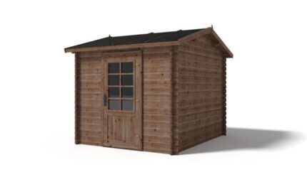 Abri de jardin en bois - 7,50m2 - 2,50x3m - Traité - Ep. 28mm - Couleur: marron - DOM28 - ALTANKA