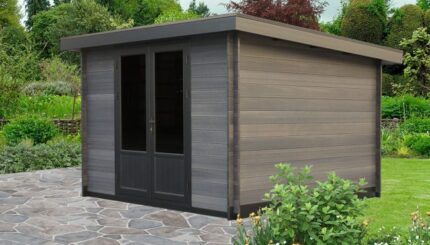 Abri de jardin TOUSCHALETS KANALI composite 300x300cm ép 28mm