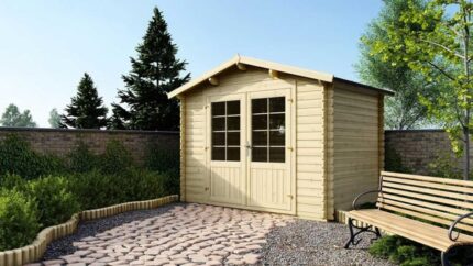 Abri de jardin en bois - 6m2 - 3x2m - Ep. 28mm - Couleur: naturel - DOM420 - ALTANKA