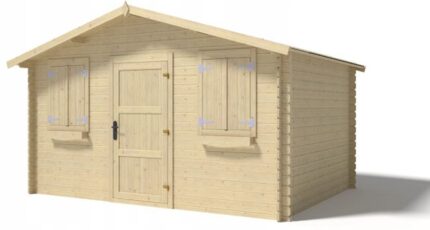 Abri de jardin en bois - 12m2 - 4x3m - Ep. 28mm - Couleur: naturel - DOM337 - ALTANKA