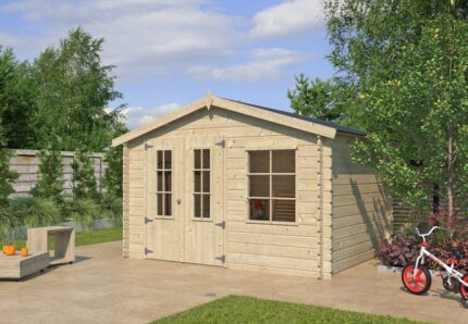 Abri jardin bois brut 28 mm - 9.35m2