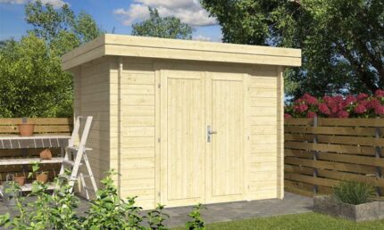 Abri de jardin TOUSCHALETS LYON 5 bois 248x188cm ép 34mm - porte pleine