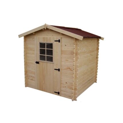 Abri de jardin Habrita AL2020.02NJ madriers massif 20mm surface 4,08m2 simple porte sans plancher fourni avec joint d'étanchéité Habrita Foresta