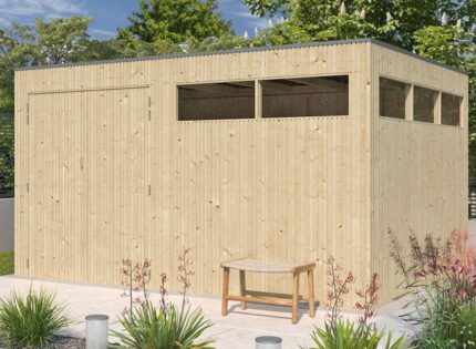 Abri jardin panneaux bois 12m2