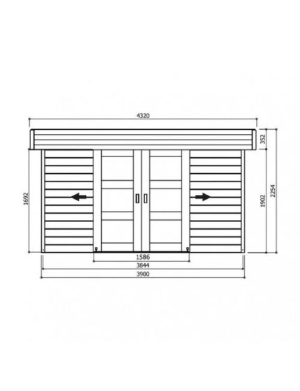 ABRI DE JARDIN MALMO 3900X3096