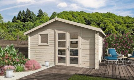 Abri de jardin TOUSCHALETS AUBAGNE 15 bois 390x390cm ép 44mm