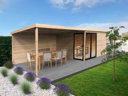 Abri de jardin bois SOLID Ep.28 mm, 12.25 m²