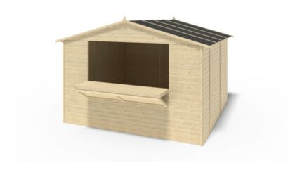 Kiosque/ stand de marché/ de vente 9,42 m2 - 3,11x3,03 m - 19 mm - DOM607 - ALTANKA