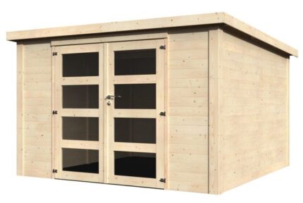 Abri de jardin bois NATERIAL Kuma axess contact Ep.28 mm, 10.92 m²