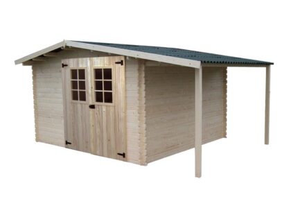 Abri de jardin bois HABRITA Vd 3330.02 b n Ep.28 mm, 13.38 m²