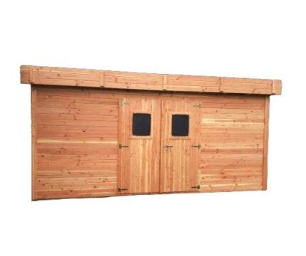 Abri de jardin bois HABRITA Din 4040.02 Ep.28 mm, 16.77 m²