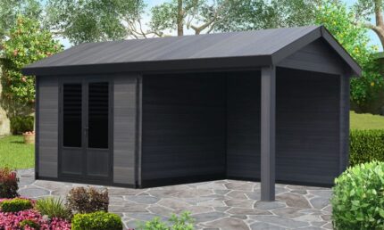 Abri de jardin TOUSCHALETS CORFOU composite 551x290cm ép 28mm