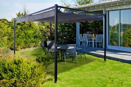 Pergola/Tonnelle autoportée NOOSA 4x3 m Gris clair