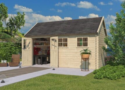 Abri jardin bois 28mm - Shingle - 14m2