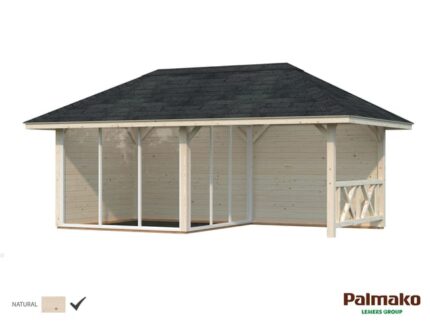 Abri de jardin bois PALMAKO Ldd bianca 16,6m² set 4 Ep.28 mm, 17.64 m²