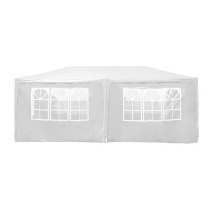 Toboli Tonnelle Jardin 3x6m Blanche Cadre robuste 6 Parois latérales Étanche Protection UV Pavillon