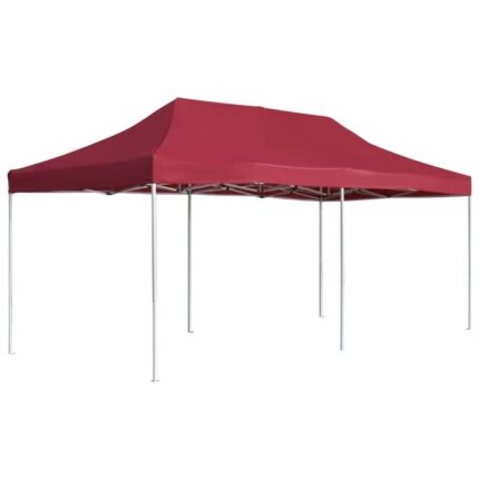 Tonnelle de jardin | Tente de réception pliable Aluminium 6x3 m Bordeaux CFW63804