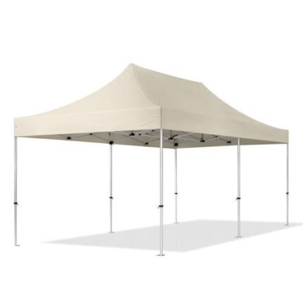 3x6 m Tonnelle Barnum Tente pliante Alu, PES 800, crème