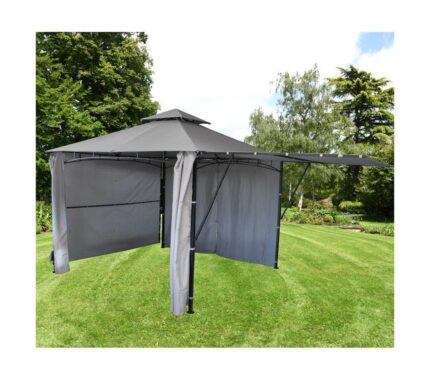 MERIDA - Tonnelle 3x3m - Acier - Gris Anthracite