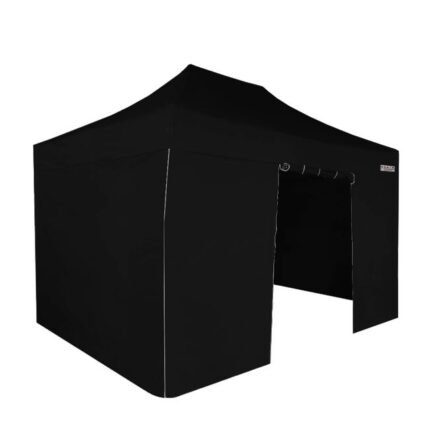 FRANCE BARNUMS | Chapiteau Tonnelle Tente pliante en Acier 30mm | 3x4,5m Pack murs - Noir