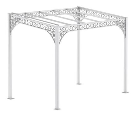 ELEO Elba pergola magnifique résistante à l'hiver | pergola rectangulaire blance 2 x 3 m | Tonnelle pour votre terrasse
