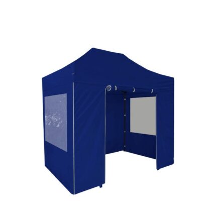 FRANCE BARNUMS | Chapiteau Tonnelle Tente pliante en Acier 30mm | 2x3m Pack fenêtres - Bleu