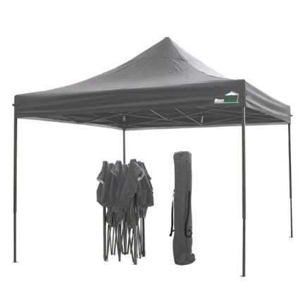 MaxxGarden Tente de Réception 3x3 m - 9m² - Easy-up avec structure en acier - Tonnelle de jardin - Barnum - Pliable - Avec sac - Anthracite