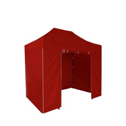 FRANCE BARNUMS | Chapiteau Tonnelle Tente pliante en Acier 30mm | 2x3m Pack murs - Rouge