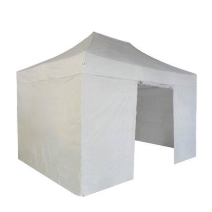 FRANCE BARNUMS | Chapiteau Tonnelle Tente pliante en Acier 30mm | 3x4,5m Pack murs - Blanc