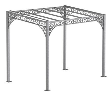 ELEO Elba pergola magnifique résistante à l'hiver | pergola rectangulaire galvanisé à chaud 2 x 3 m | Tonnelle pour votre terrasse