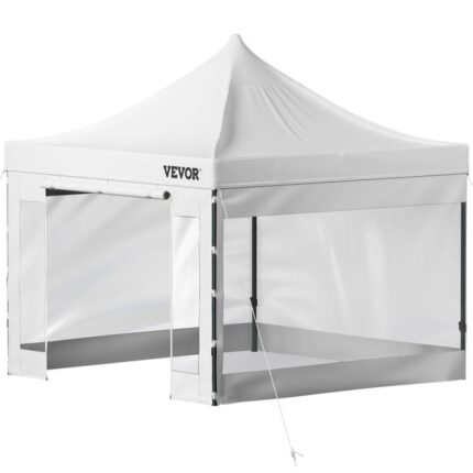 VEVOR Tonnelle Imperméable 3x3 m Étanche Tente Pop-up Jardin Pavillon avec Parois Latérales Terrasse Extérieure Abri Pliable pour Fête Activités