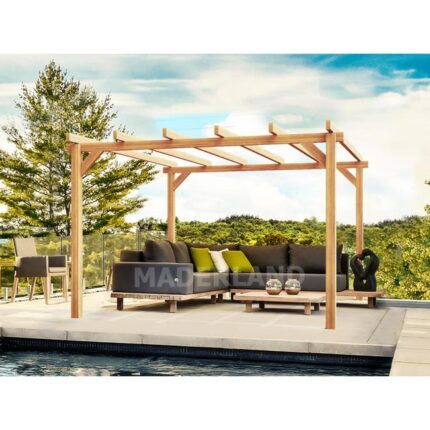 Pergola autoportée en bois Linares 6x4m 24m2