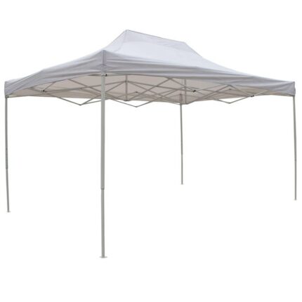 Gazebo pliant professionnel 3 X 4,5 Toile métallique pliante Gazebo pliant en métal blanc pour le marché et les fêtes de jardin à l'extérieur