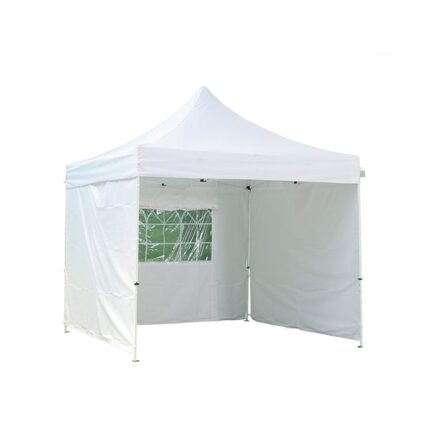 Tente pliante 3x3m + 4 Pack Côtés avec 1 Fenêtres PREMIUM LIGHT Tube 32mm en acier Bâche 220g/m²PVC 100% ÉTANCHE Barnum pliante + Sac de transport