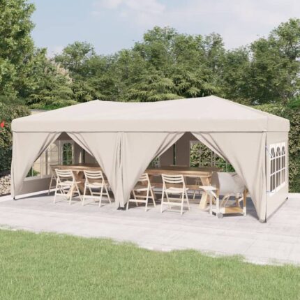 Maison Exclusive - Tente de réception pliable avec parois Crème 3x6 m