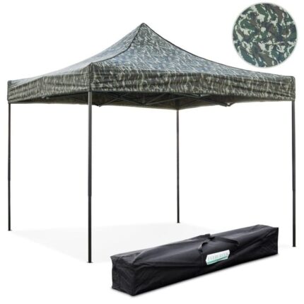 Gazébo pliant pliant 3 X 3 Camouflage recouvert de PVC imperméable