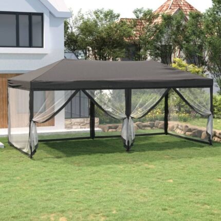 Maison Exclusive - Tente de réception pliable avec parois Anthracite 3x6 m