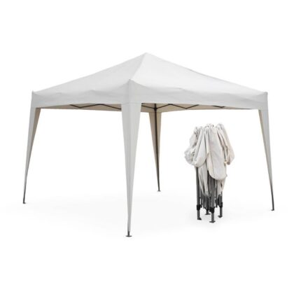 Tonnelle pliante 3x3 m - Tecto Sable - Tente de jardin pop up. pergola pliable. barnum. chapiteau.