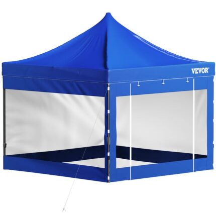 VEVOR Tonnelle Imperméable 3x3 m Étanche Tente Pop-up Jardin Pavillon avec Parois Latérales Terrasse Extérieure Abri Pliable pour Fête Activités
