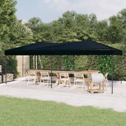 The Living Store - Tente de réception pliable Noir 3x6 m