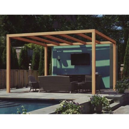 Pergola en bois lamellé-collé Santander 400 x 400 cm Maderland