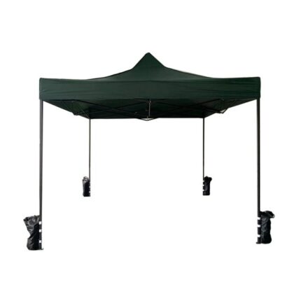 Mobili Rebecca Gazebo Pliant Refermable Vert 4 Poids Métal Polyester 3x3