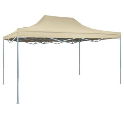 Tonnelle de jardin | Tente de réception pliable professionnelle 3x4 m Acier Crème CFW63984