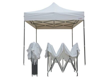 FRANCE BARNUMS -Tente Pliante 2x2m | Tonnelle 4m² | Abri, Jardin, Terrasse| Acier 31mm | Blanc