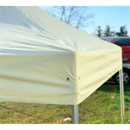 XPtent Tente Pliante, Barnum, Tonnelle Professionnelle 3X3 Structure en Aluminium 45mm Toit 380g/m² Beige