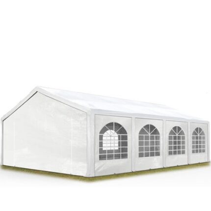 5x8 m tente de réception Barnum, PE 450, H. 2 m, blanc